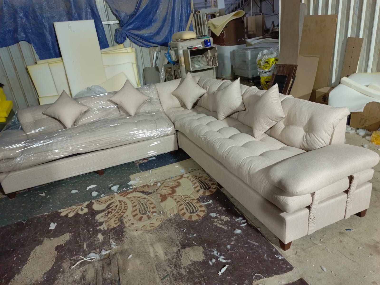 كنب جديد جاهز حرف ال و7نفر بأسعار مناسبة