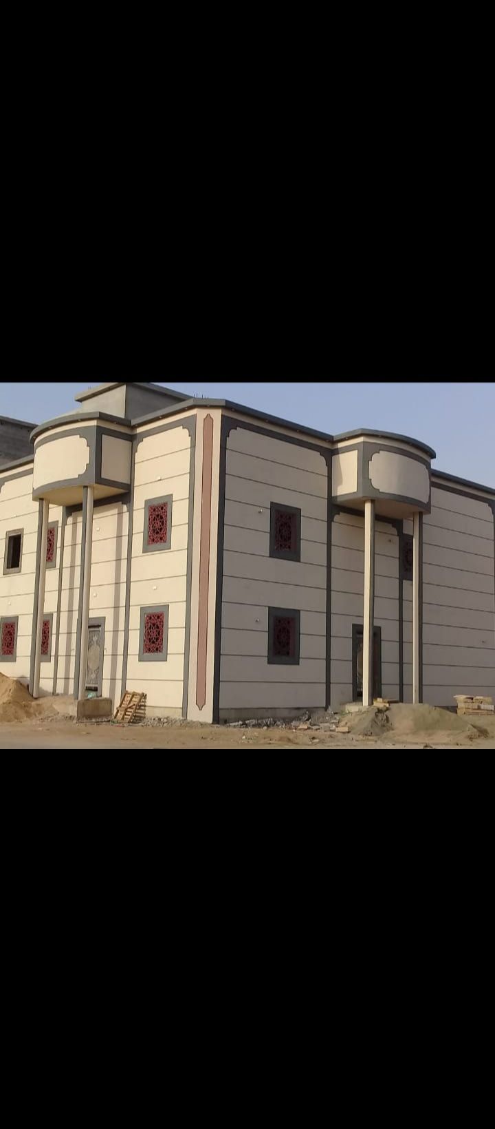 ديكورات خارجيه ولياسه ملونه بطحاء واسمنت الرياض وك