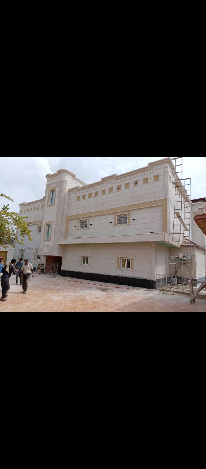 ديكورات خارجيه ولياسه ملونه بطحاء واسمنت الرياض وك