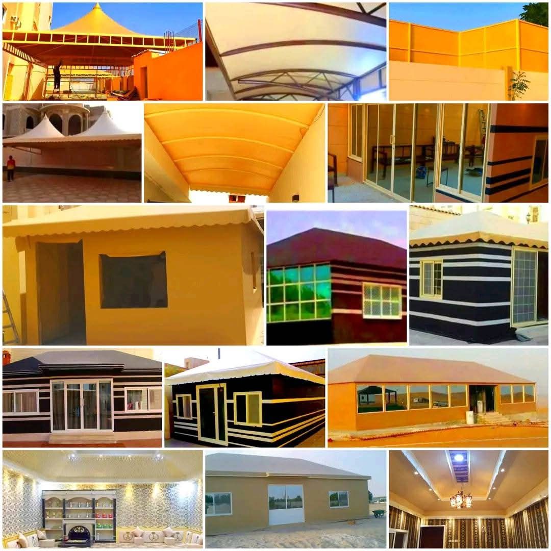 مقاول مظلات وسواتر وتركيب غرف وملاحق ساندوتش بانل