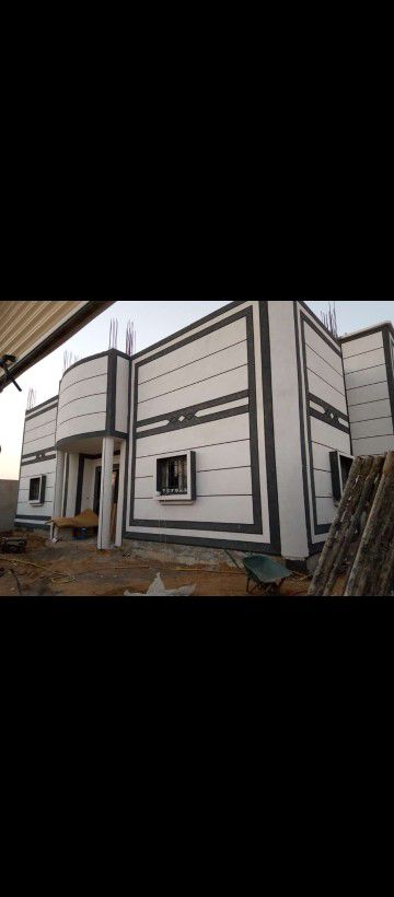 ديكورات خارجيه ولياسه ملونه بطحاء واسمنت الرياض وك