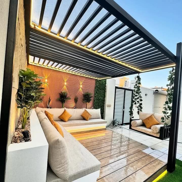 برجولات وجلسات وبيوت شعر ومظلات وسواتر