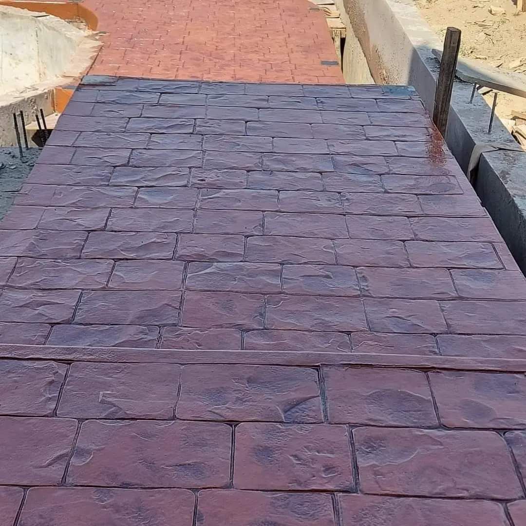 صبة مطبوعة شغل ديكورات خرسانية مطبوعة ميزانيةصبة م