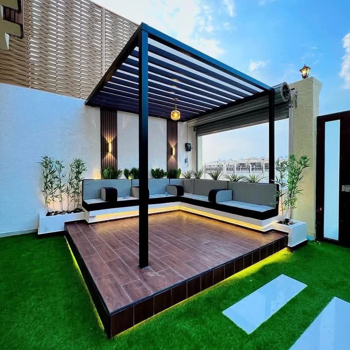 برجولات وجلسات وبيوت شعر ومظلات وسواتر