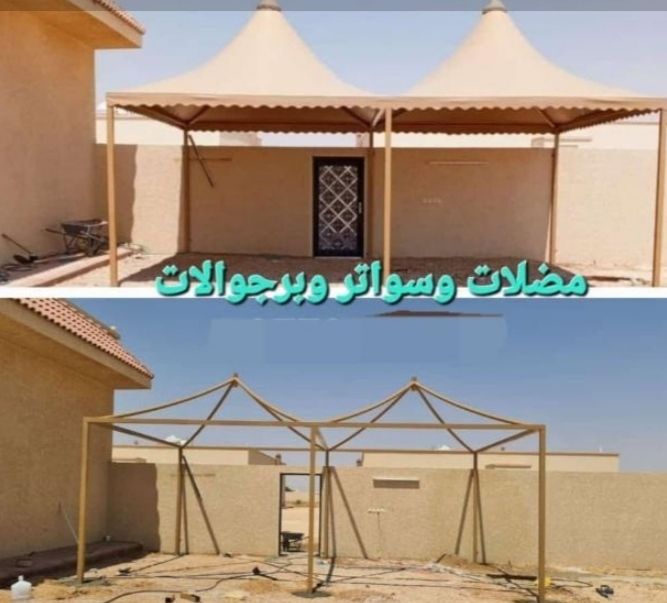 مظلات وسواتر جدة لتفصيل وتركيب مظلات سيارات تركيب