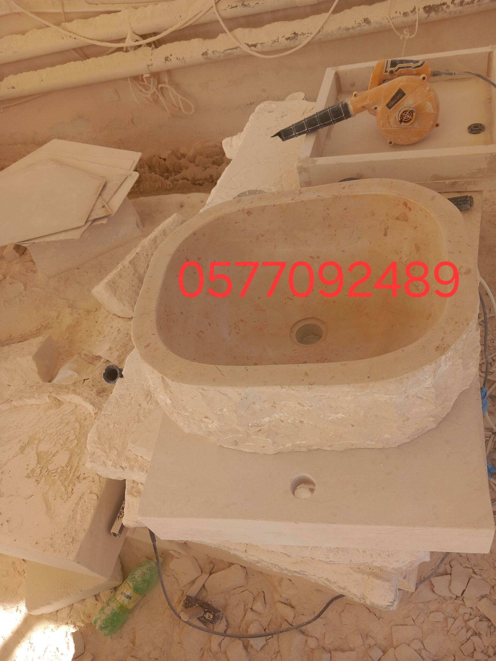 احواض حجر مغاسل نوافير طاولات وجه جبل