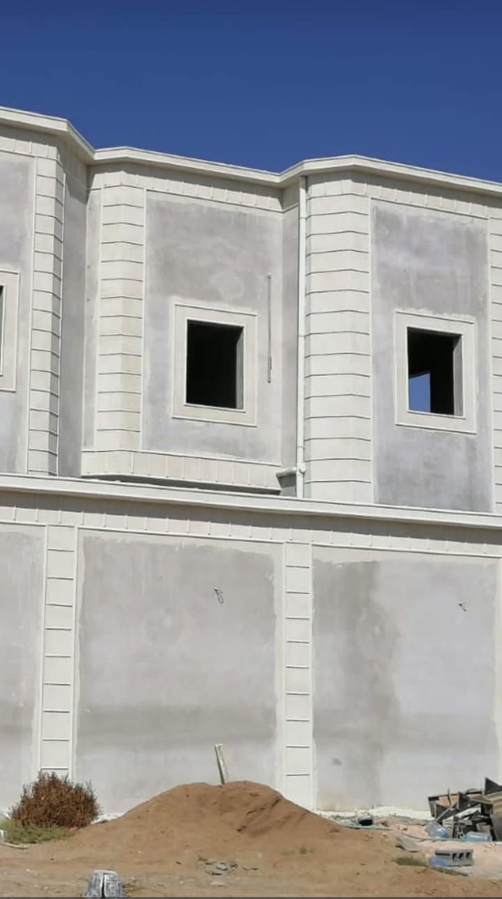 ديكورات خارجيه جبس خارجي لياسه بيضاء وترميم خارجي