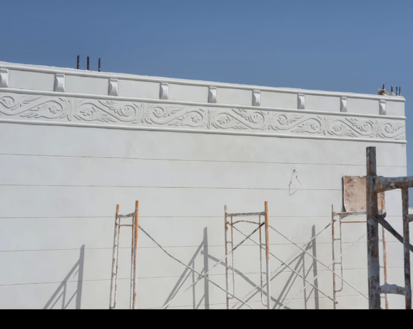 ديكورات جبس خارجي اسمنت وبطحاء الرياض لياسه ملونه