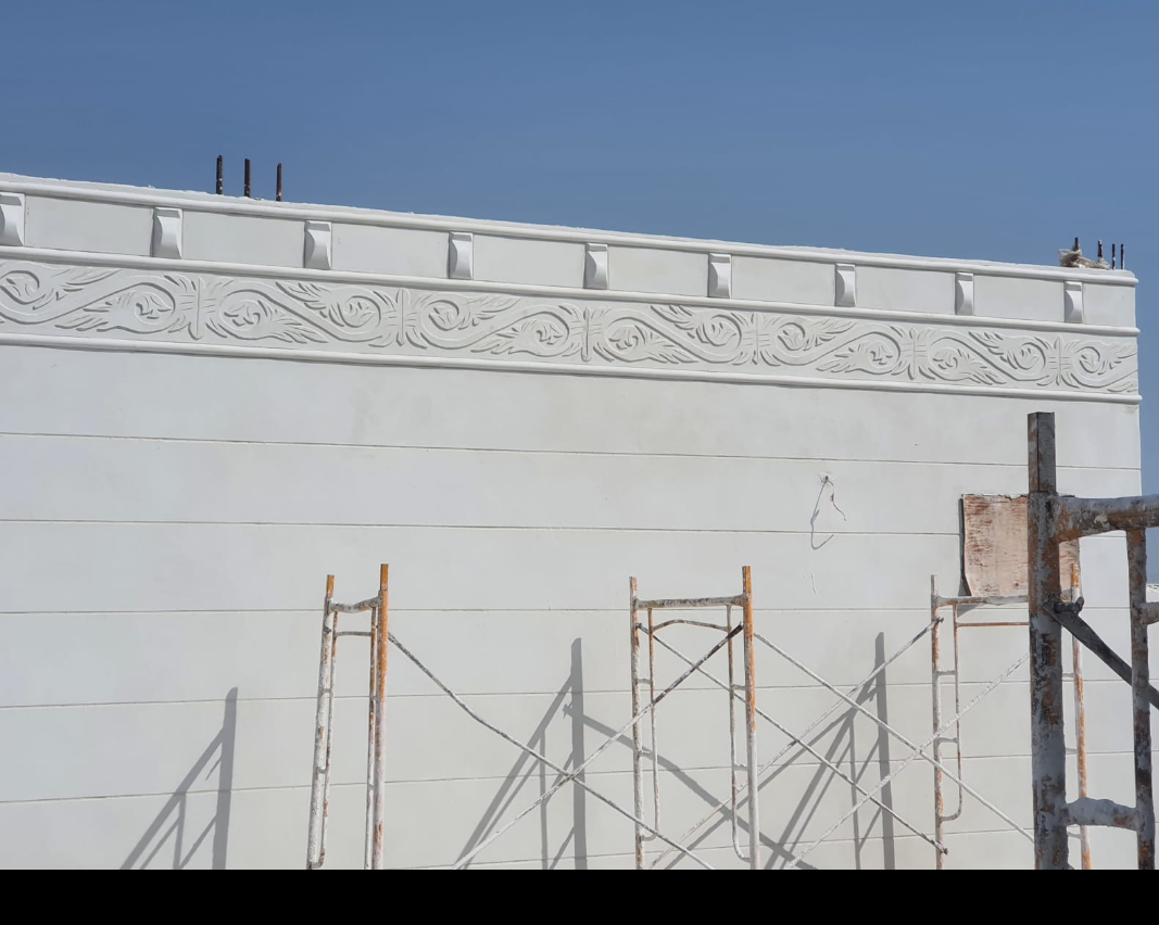 ديكورات جبس خارجي اسمنت وبطحاء الرياض لياسه ملونه