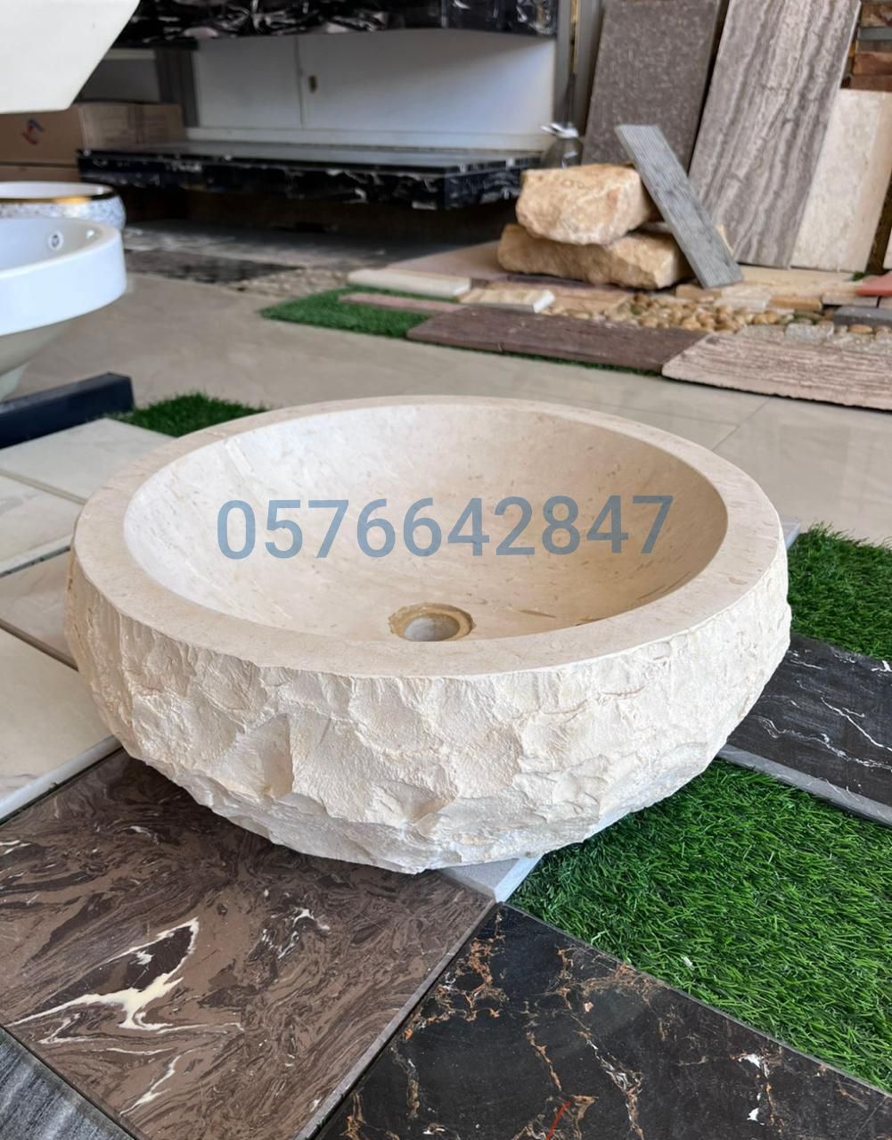احواض مغسلة حجر طبيعي