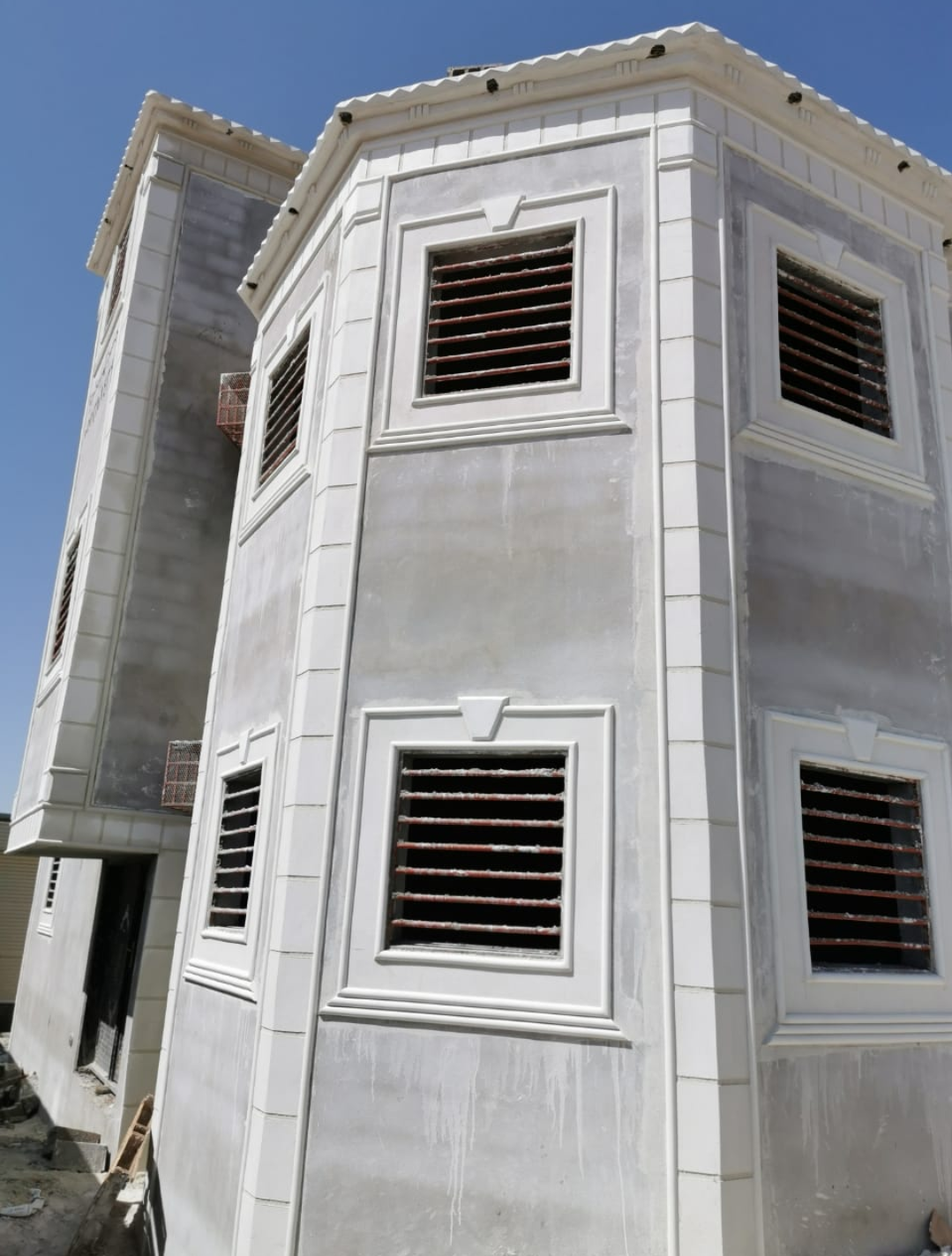 ديكورات جبس خارجي اسمنت وبطحاء الرياض لياسه ملونه