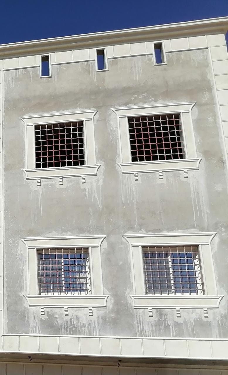 ديكورات جبس خارجي اسمنت وبطحاء الرياض لياسه ملونه