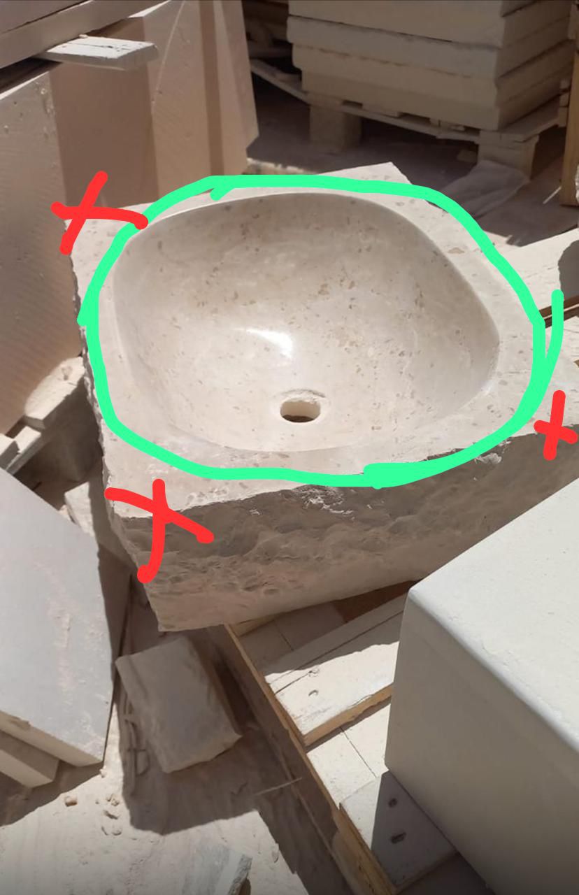 احواض حجر مغاسل نوافير طاولات وجه جبل