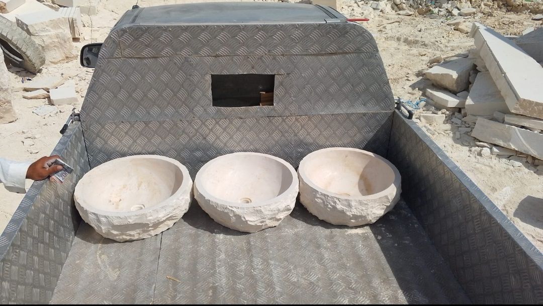 احواض حجر طبيعي