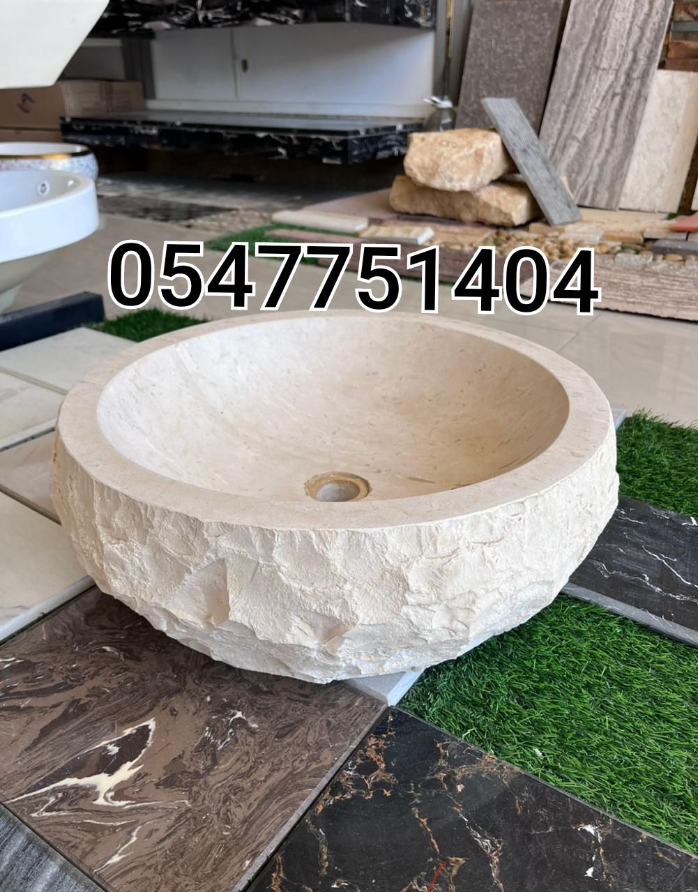 للبيع احواض مغاسل حجر طبيعي