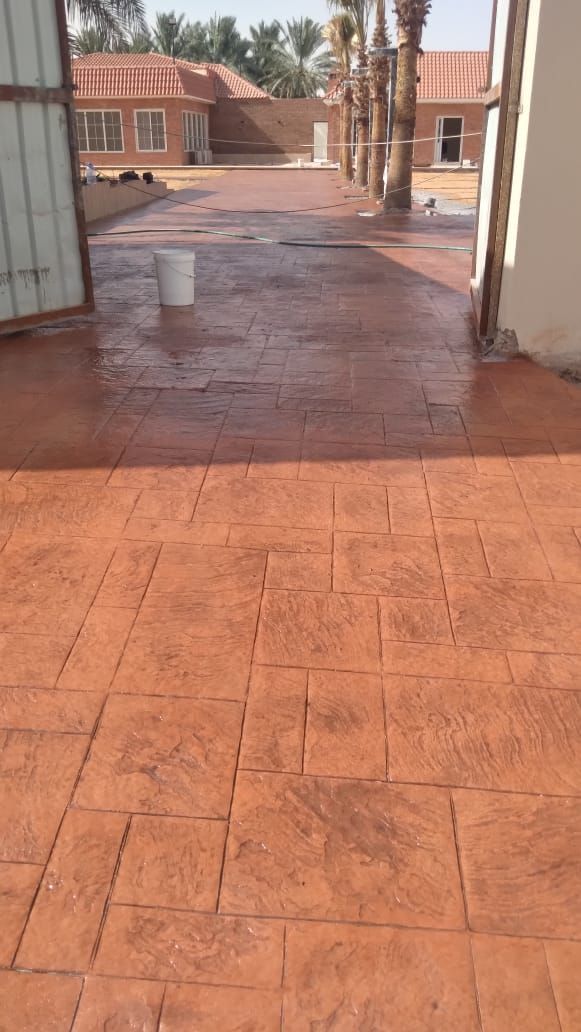 صبة مطبوعة شغل ديكورات خرسانية مطبوعة ميزانية