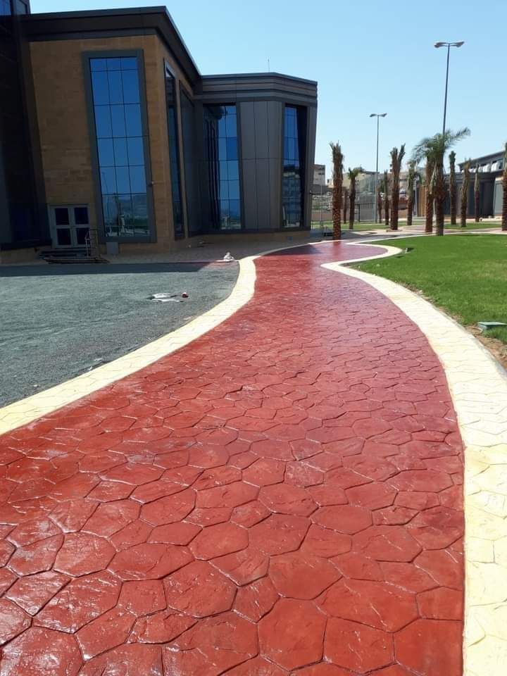 صبة مطبوعة شغل ديكورات خرسانية مطبوعة ميزانية