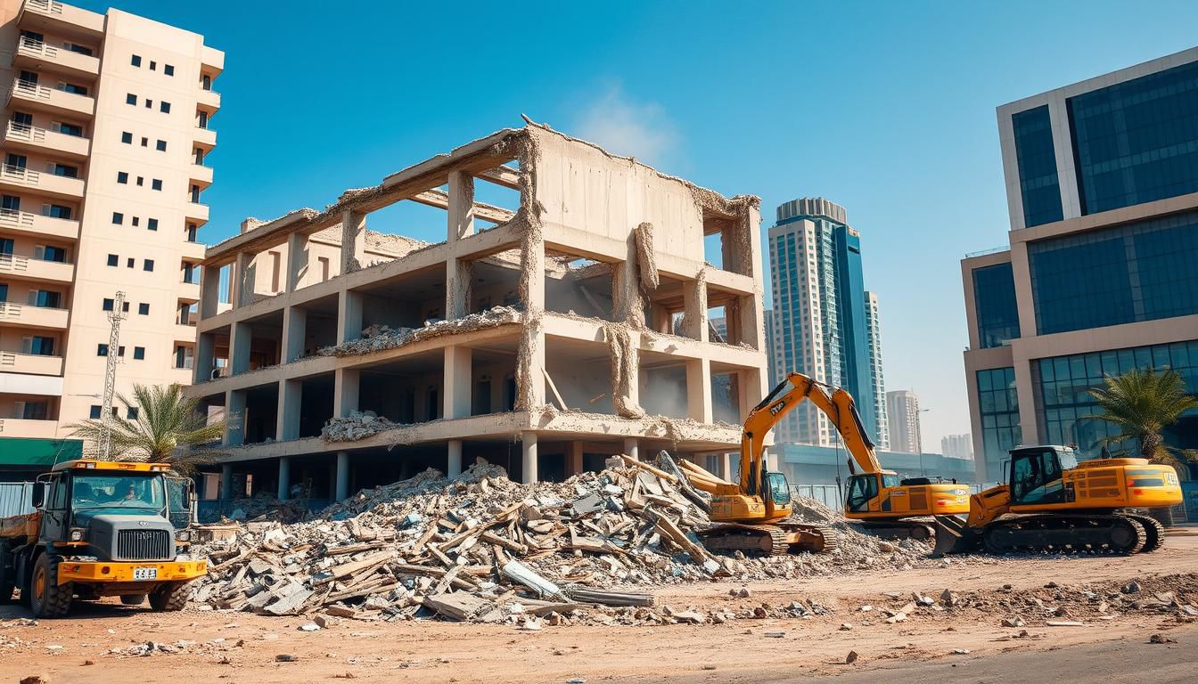 مقاول هدم مباني فلل وعمائر مجاني مقابل السكراب