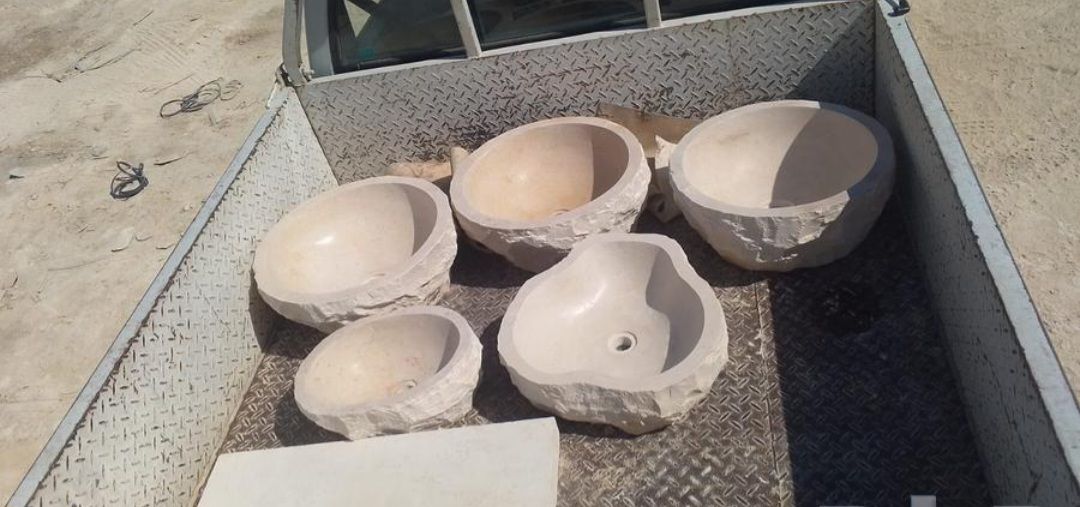 احواض ومغاسل حجر طبيعي