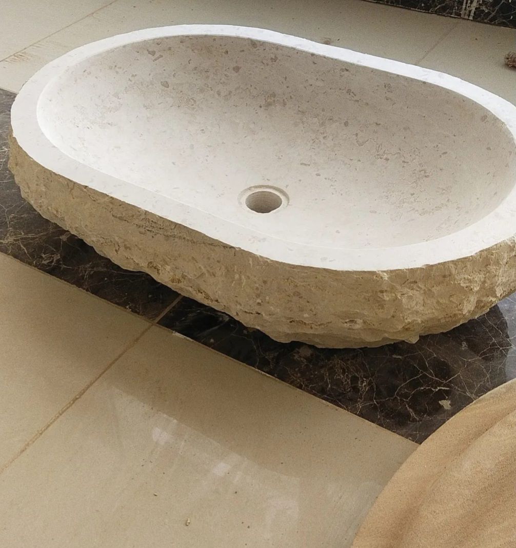 حوض ومغسله حجر طبيعي
