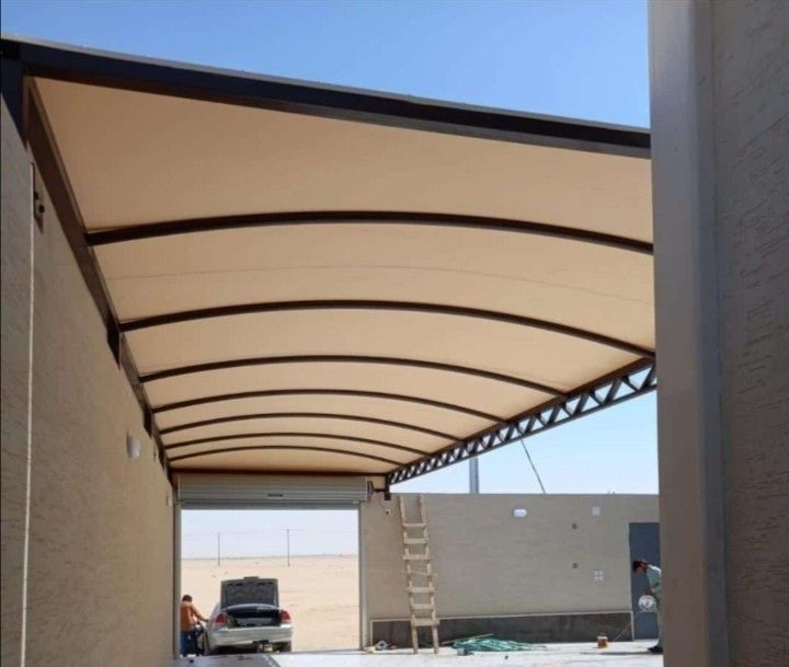 تركيب مضلات مواقف السيارات مضلات متحركة #مضلات كرا