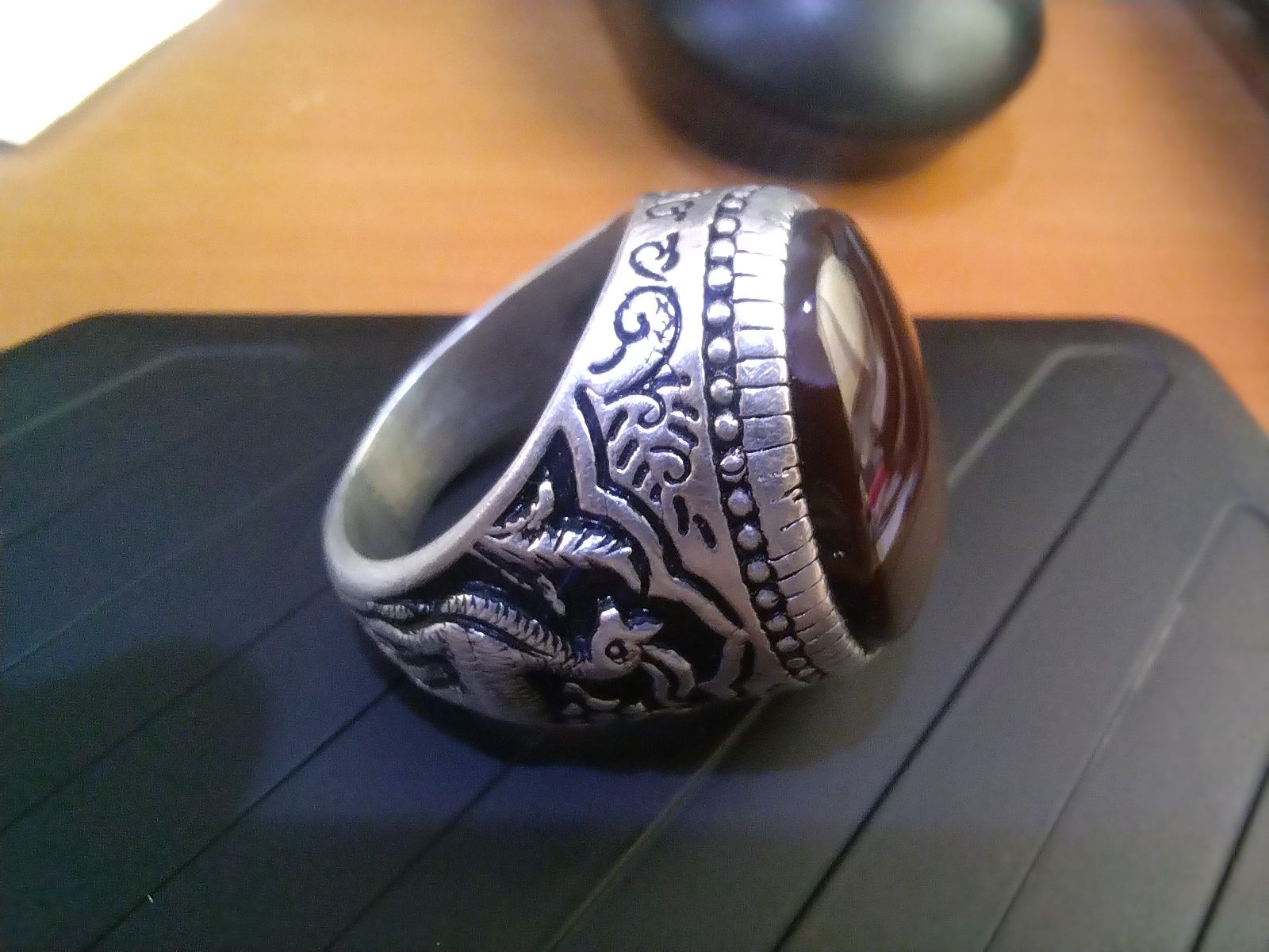 خواتم فضة رجالي عقيق يماني كرزي و مجزع واشكال كثير