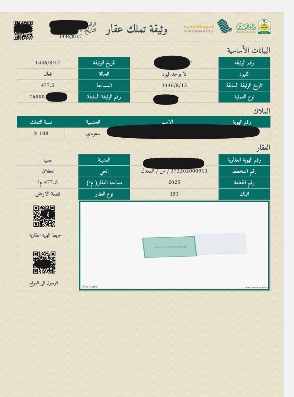 للبيع في صبيا نخلان ارض للبيع صبياء