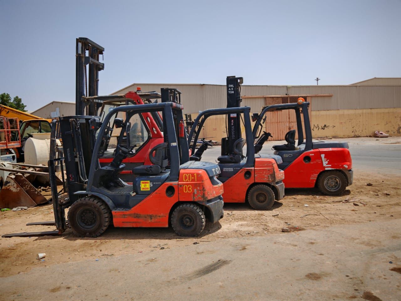 تأجير رافعات شوكيه كرينات تليهندر سيزر لفت مان لفت