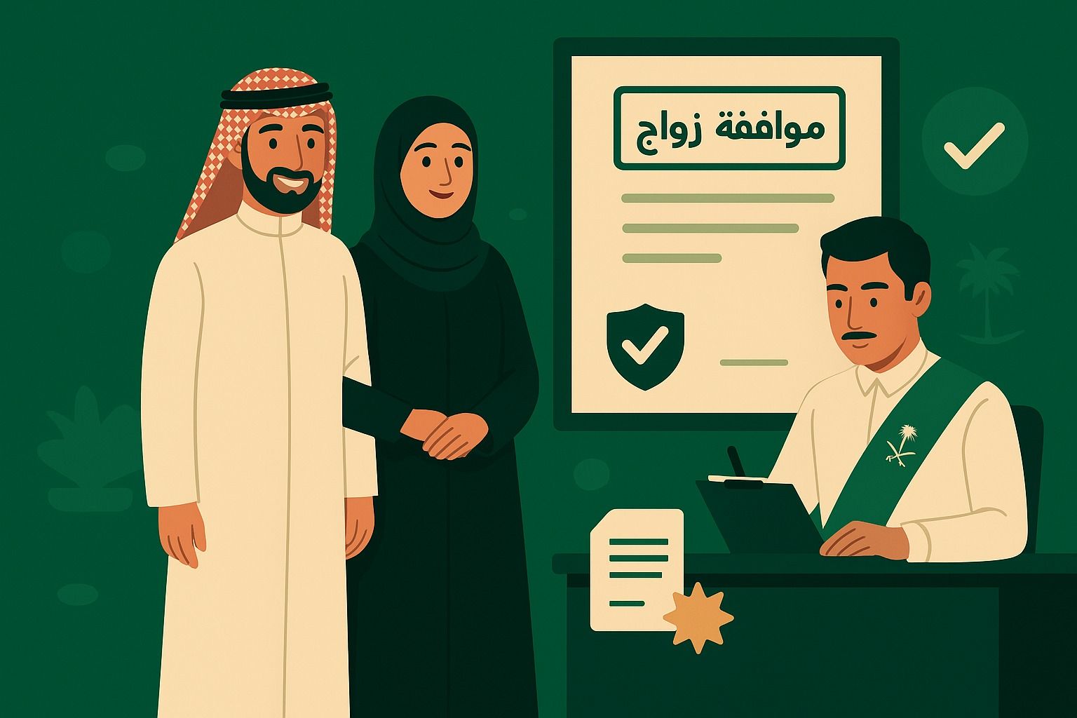 استخراج موافقة زواج سعودي من اجنبية