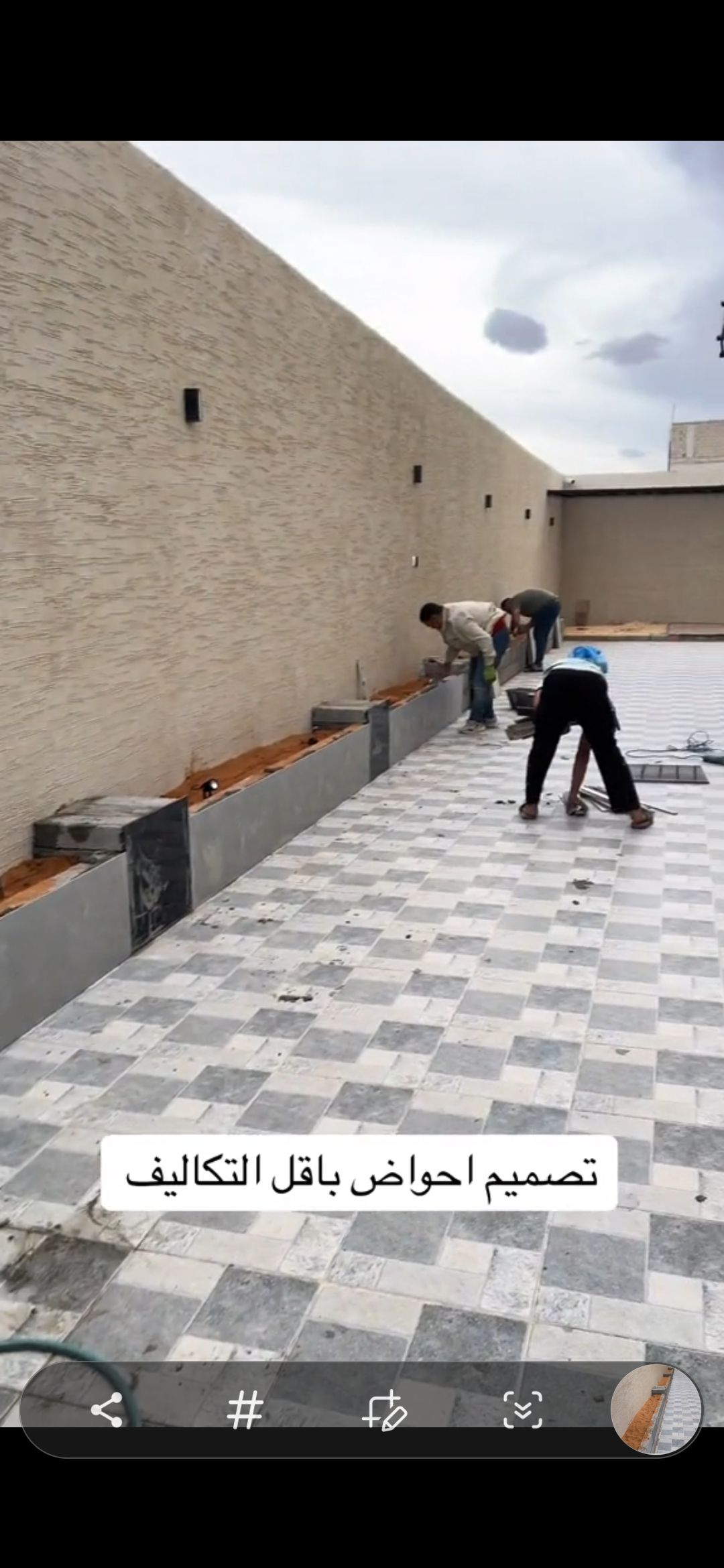 معلم بناء ولياسه بناء 👷‍♀️ احوض زرعه بناء بندور وق