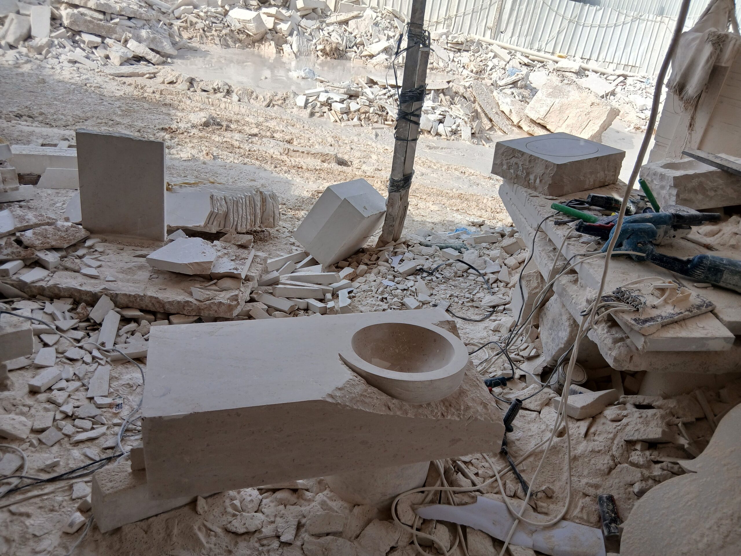 احواض وجه حبل حجر طبيعي