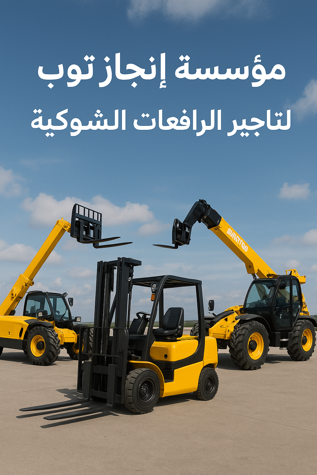 مؤسسة إنجاز توب للتاجير المعدات الثقيله والخفيفه