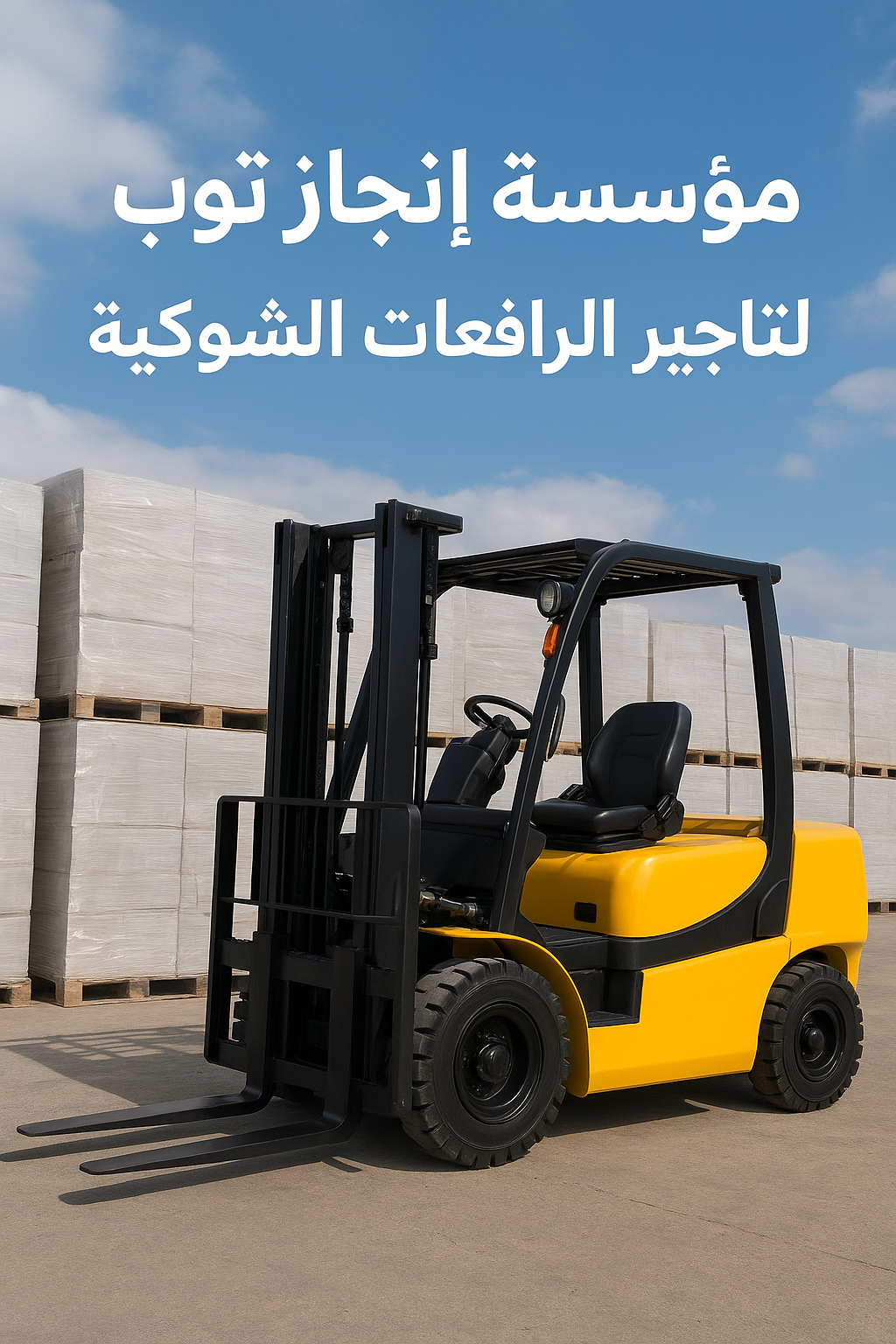 مؤسسة إنجاز توب للتاجير الرافعات الشوكيه فوركلفت