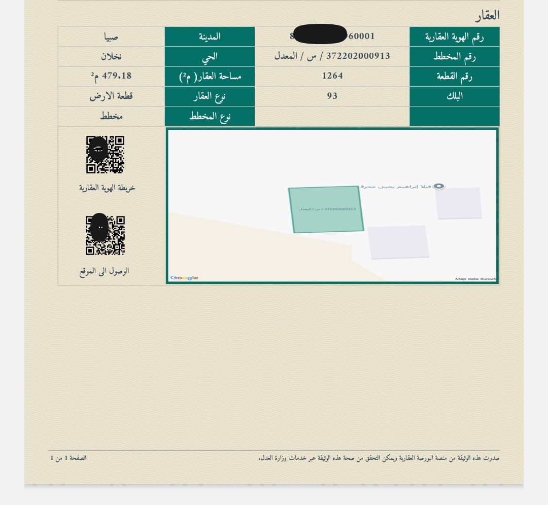 بيع ارض صبيا بصك نخلان صبياء