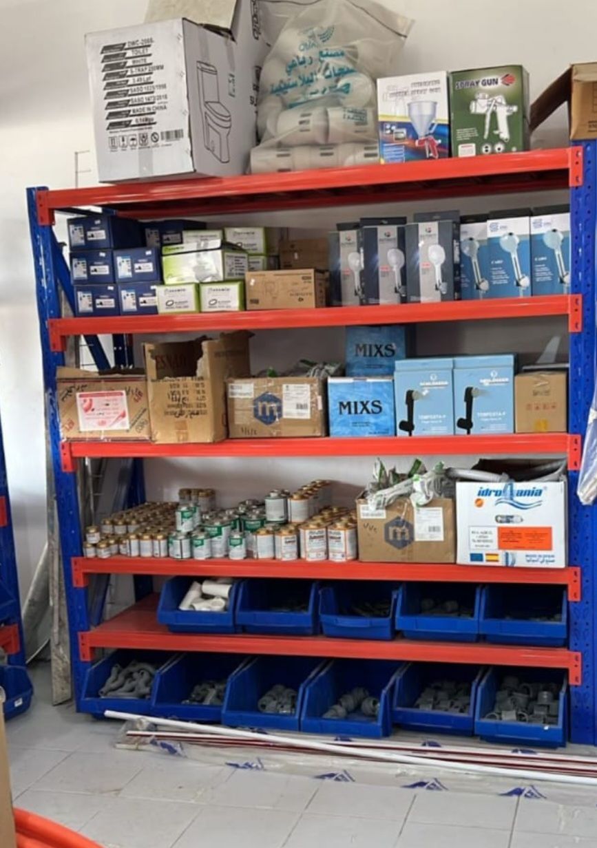 رفوف ارفف رف محل رفوف مستودع بقاله سوبر ماركت تموي