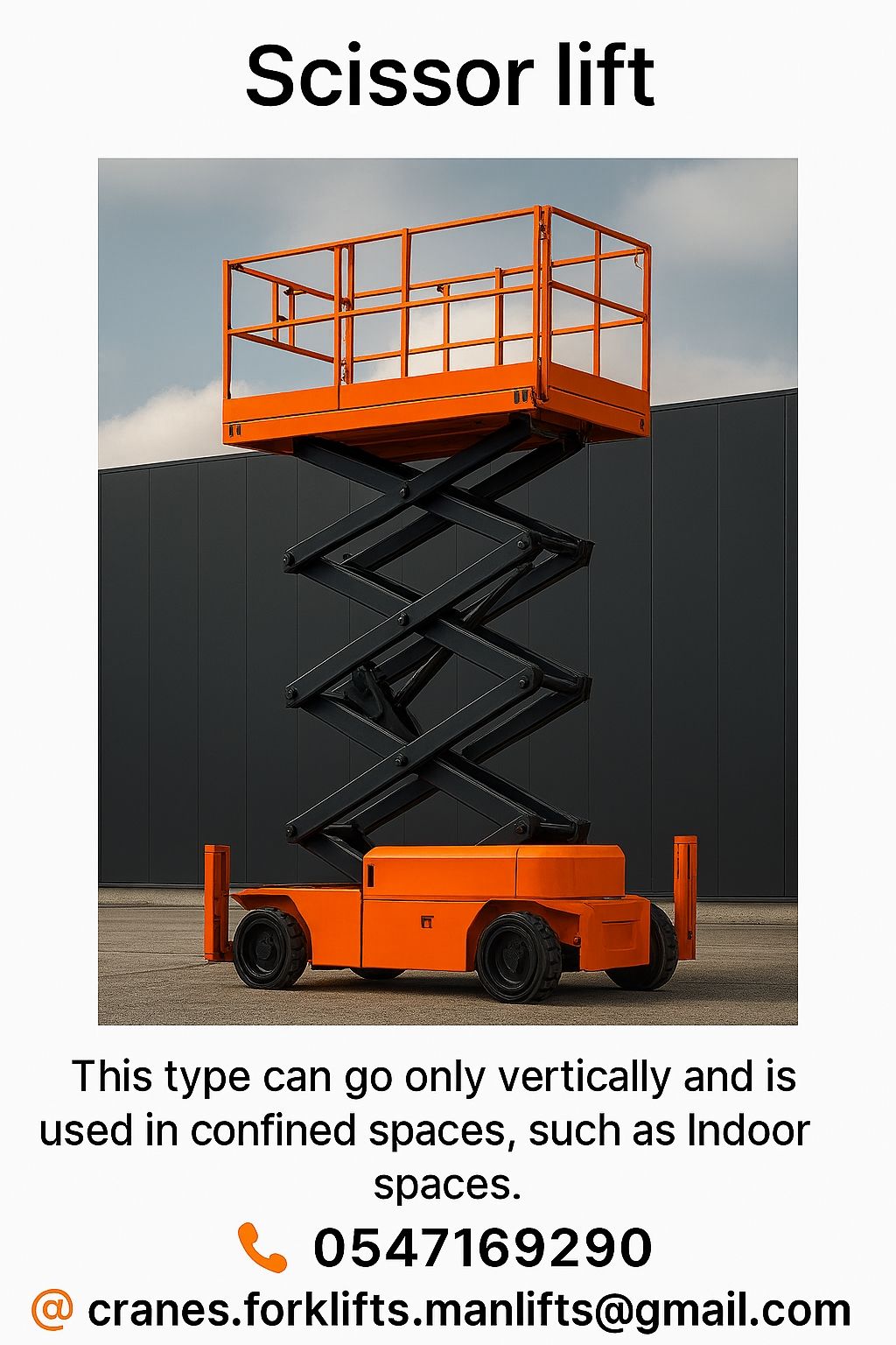 سيزر لفت للايجار من 6متر وحتى 20 متر جميع الارتفاع