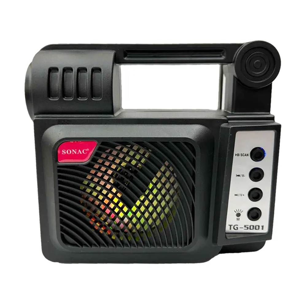 مكبر صوت وراديو محمول يعمل بالطاقة الشمسية مع مصبا