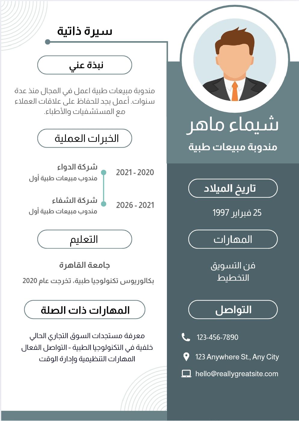 تصميم سيرة ذاتية