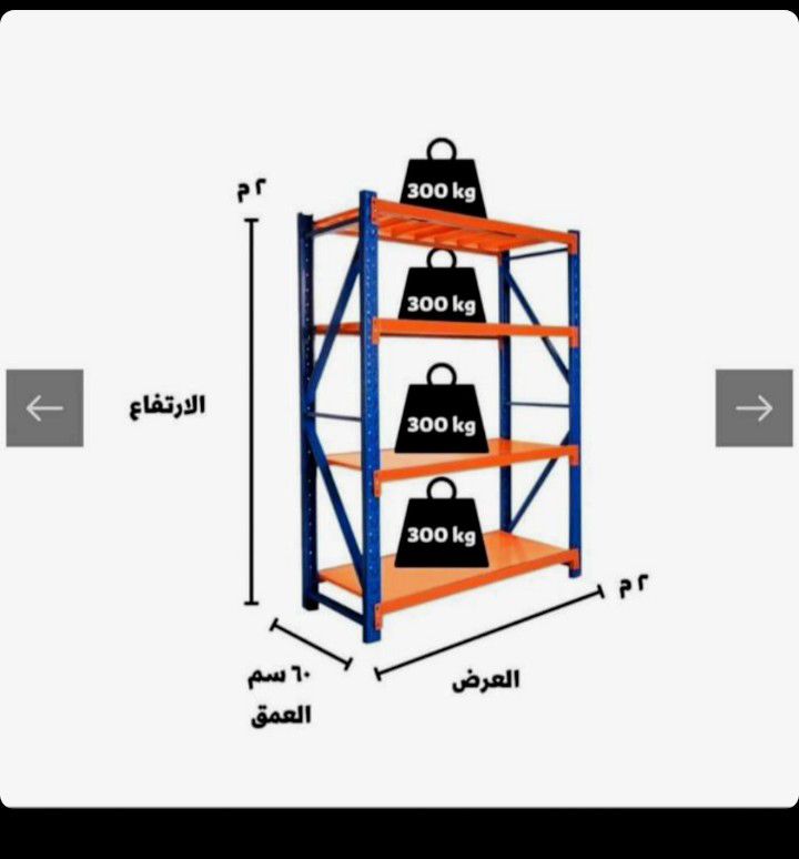 رفوف تخزين بجميع انواعها ومقاساتها وبأسعار منافسه