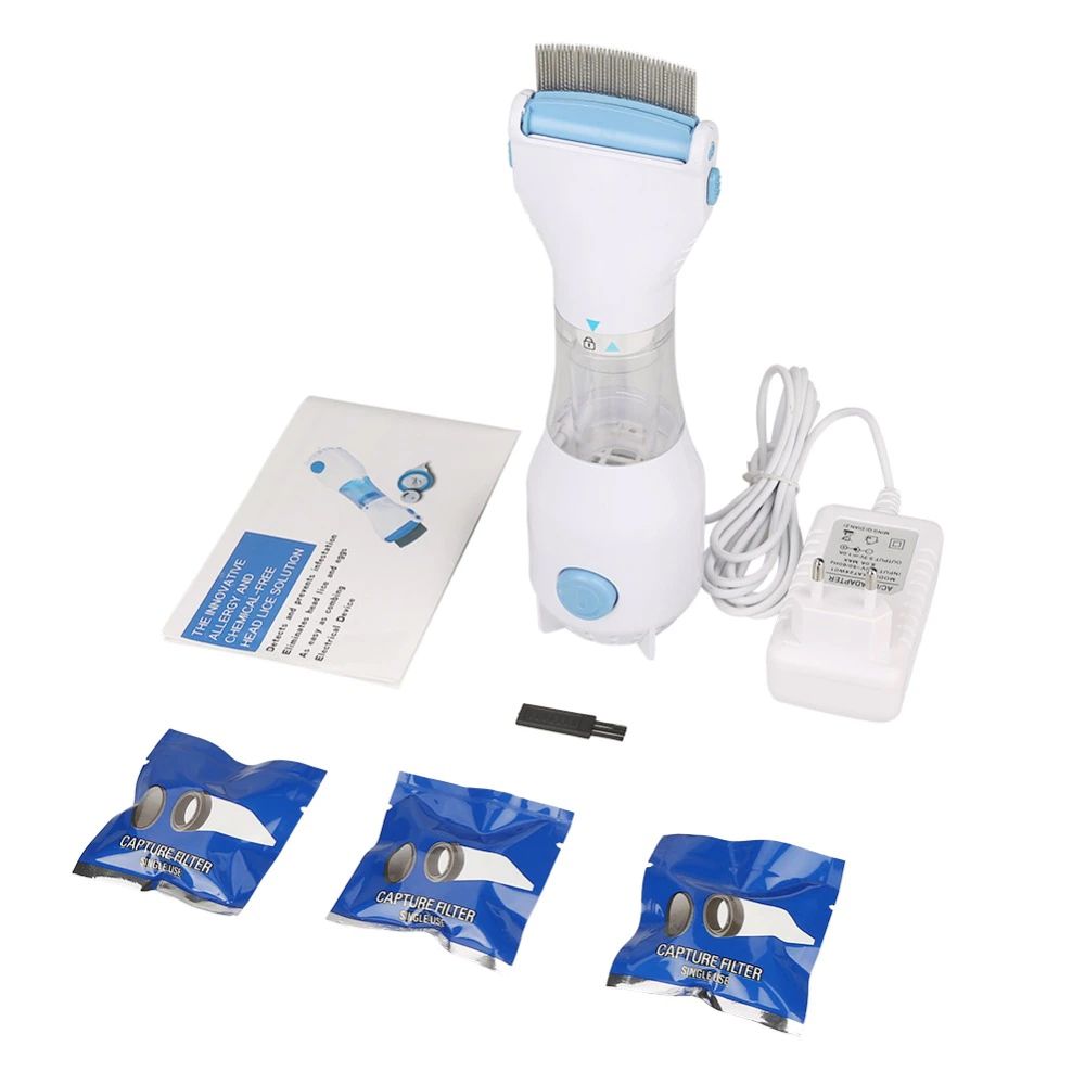 مشط إزالة القمل الكهربائي . توصيل لكافة أنحاء المم