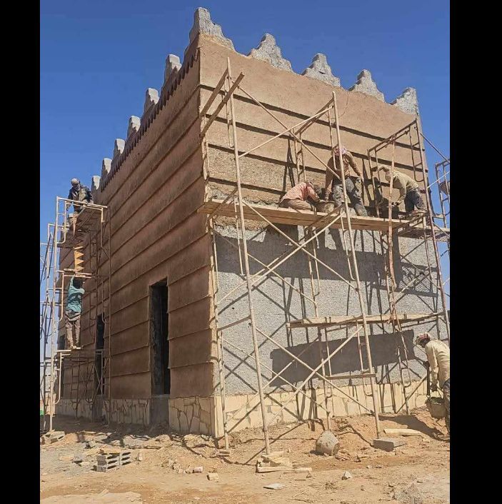 بنا بيوت طين تراثيه