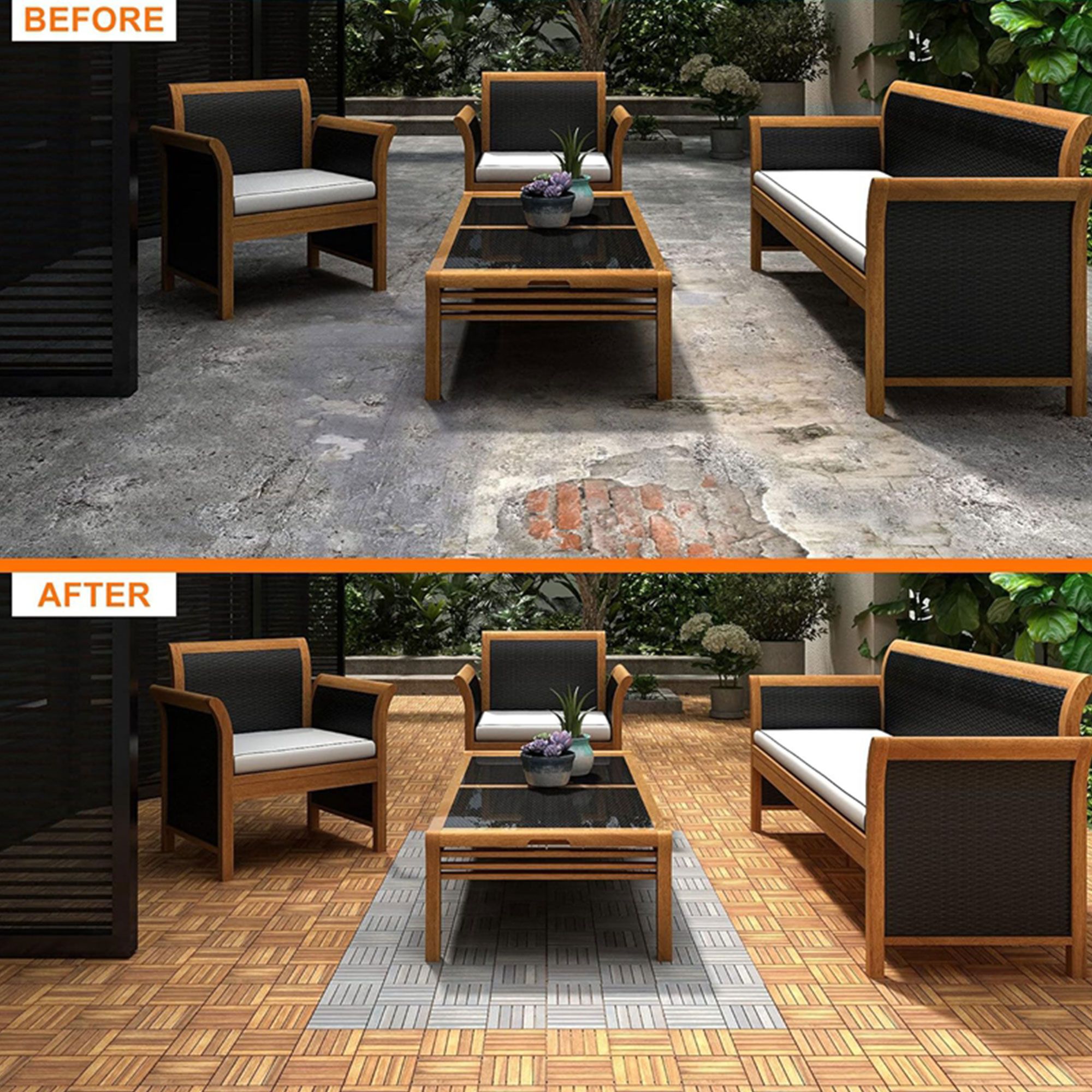 بلاط خشب سهل التركيب والفك للأرضيات. توصيل لكافة أ