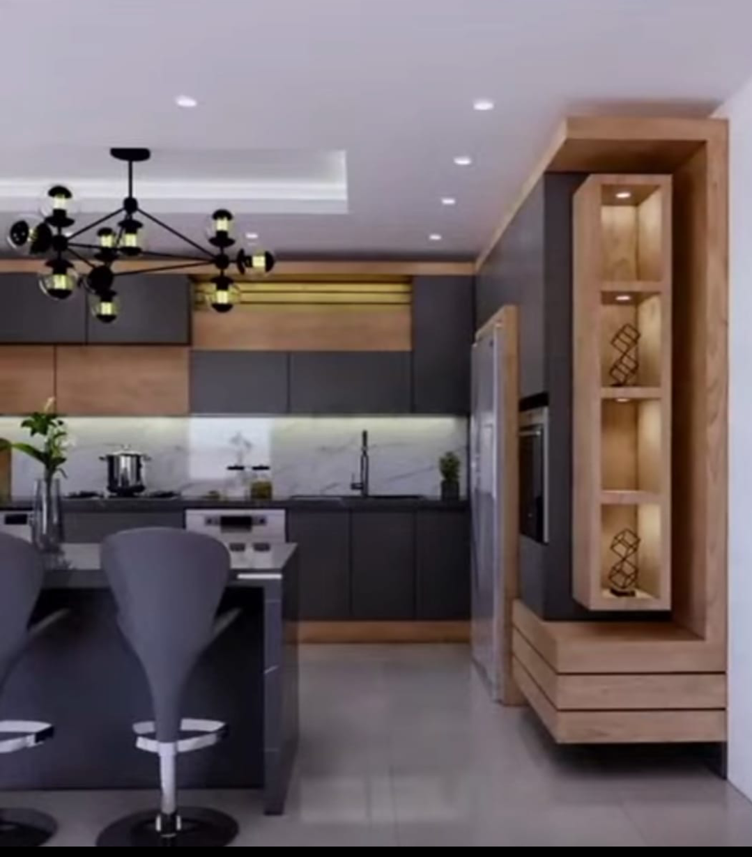مطابخ المنيوم وخزائن خشبيه وديكورات