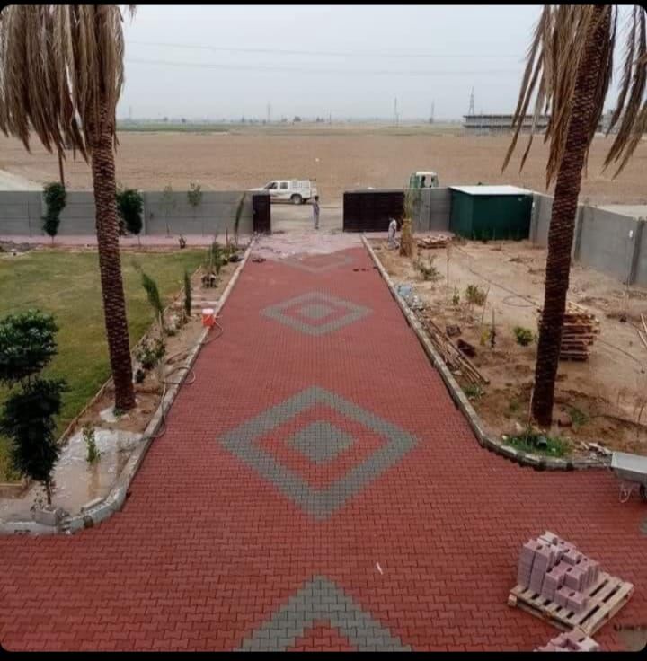 حجر عشوائي وبلاط واندر لوك وبندوره