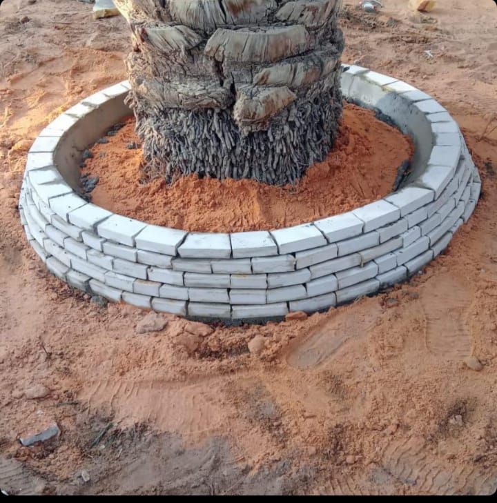 حجر عشوائي وبلاط واندر لوك وبندوره