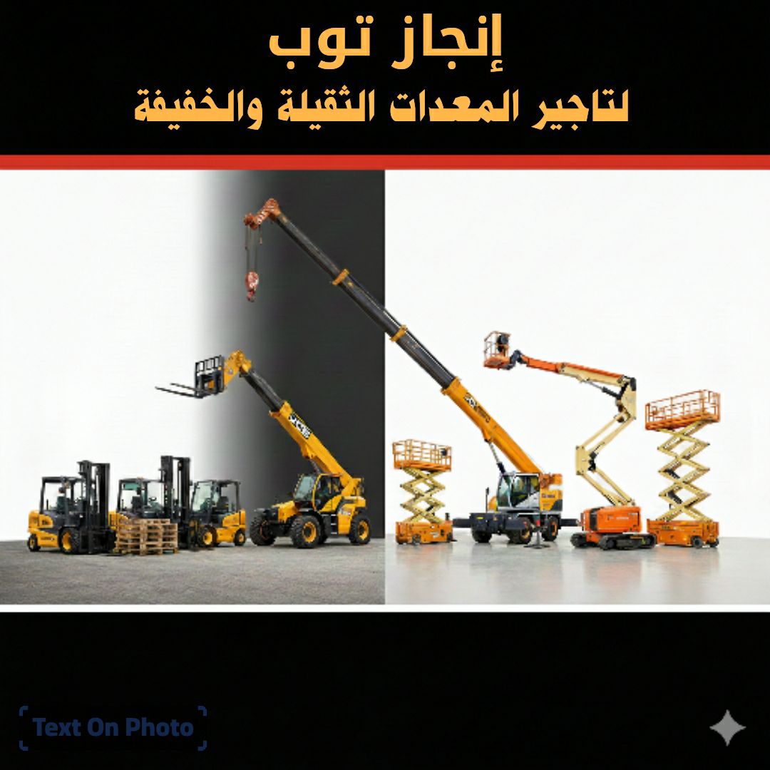 رافعات شوكيه للايجار سيزرلفت للايجار جي سي بي تليه