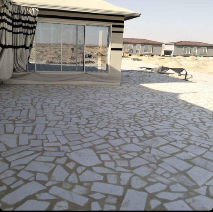 حجر عشوائي وبلاط واندر لوك وبندوره