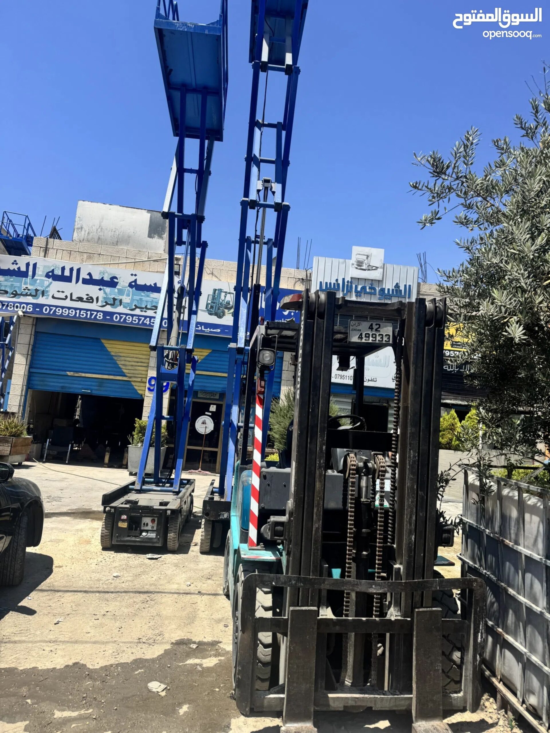 رافعات شوكية سيزر لفت مانلفت كرينات تليهندر للإيجا