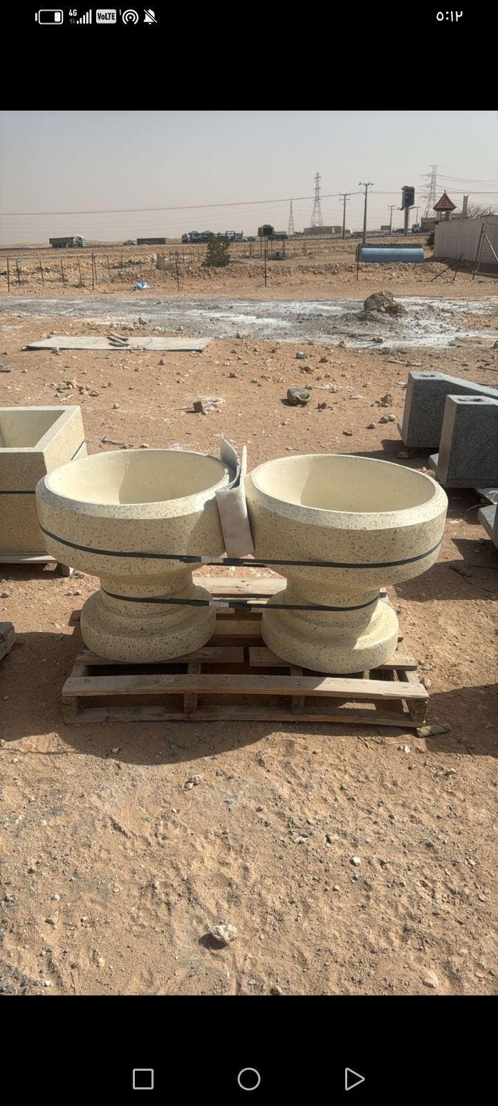 كراسي خرسانية احواض زهور جميع أعمال زينة الحدأئق