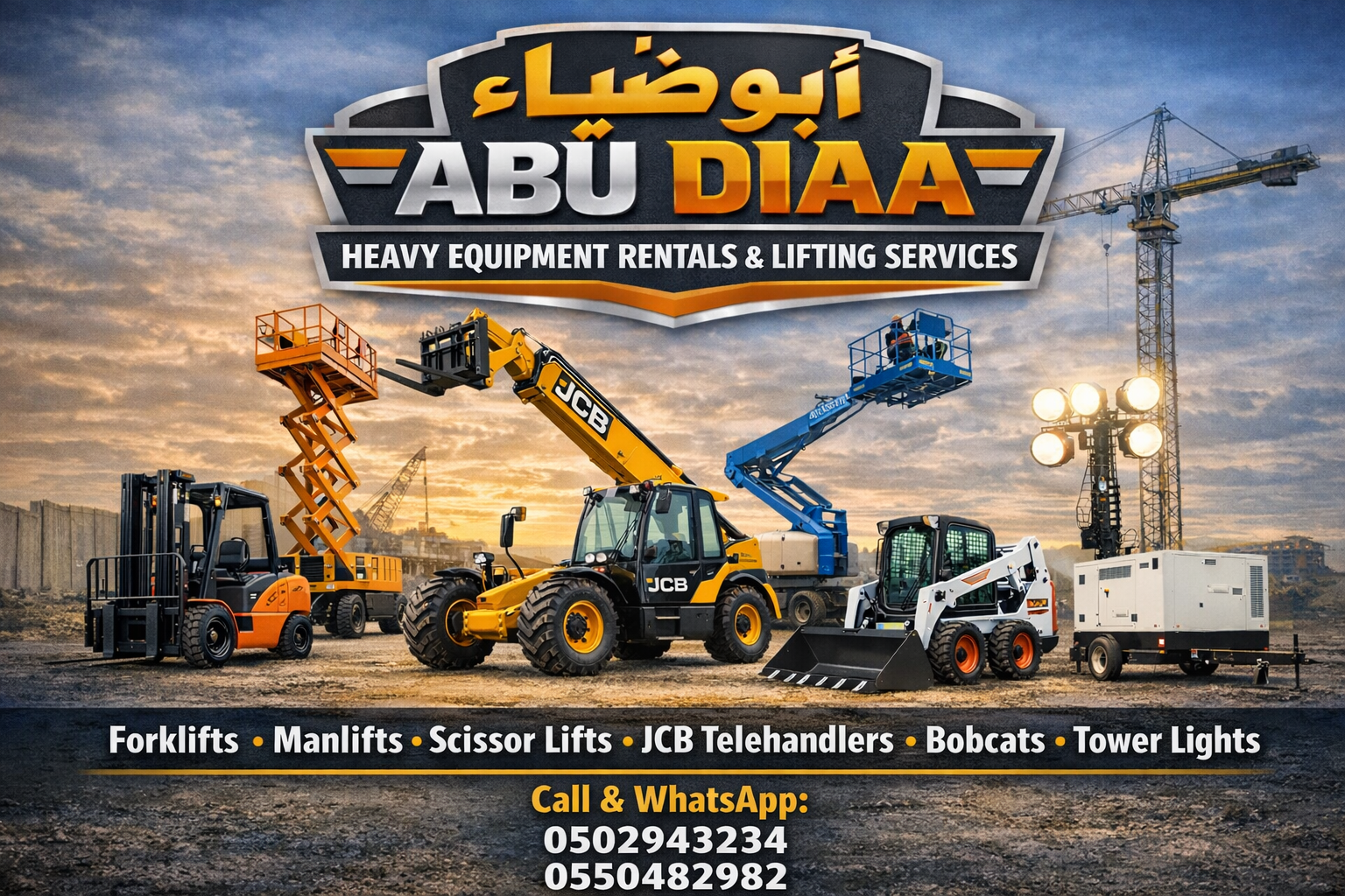 سيزرلفت ومان لفت ورافعات شوكيه وتيليهندلر جي سي بي